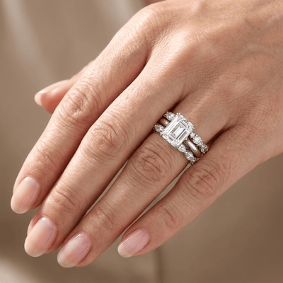 EMERALD CUT ZIRCONIA RING