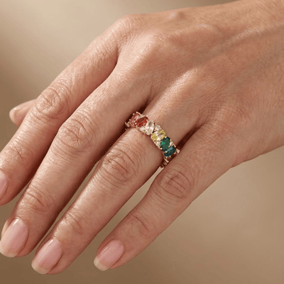 RAINBOW ZIRCONIA BAND RING
