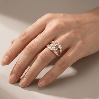 INTERLOCKED ZIRCONIA RING - ADJUSTABLE