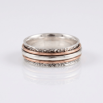 STACKED BAND ZIRCONIA RING