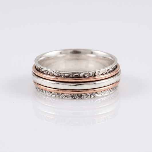 STACKED BAND ZIRCONIA RING
