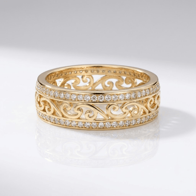 VINTAGE ZIRCONIA BAND RING