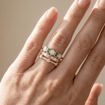 MULTI STONE ZIRCONIA STACK RING
