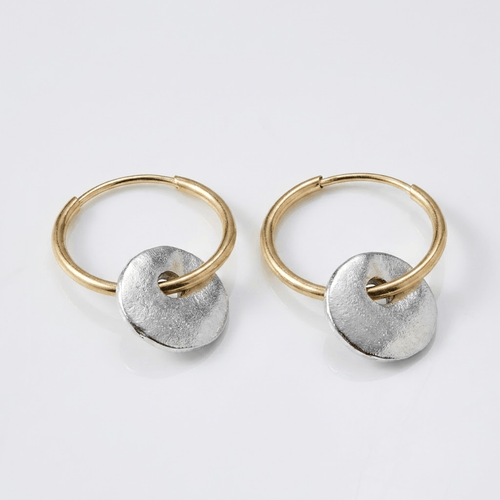 DISC HOOP EARRINGS