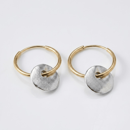 DISC HOOP EARRINGS
