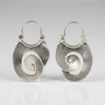 SILVE SPIRAL VINTAGE EARRINGS