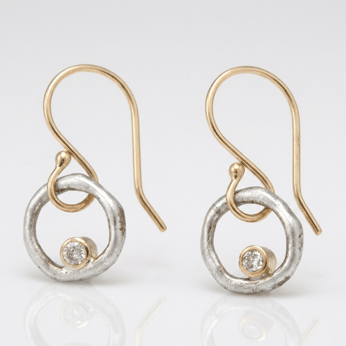 VINTAGE SILVER CIRCLE EARRINGS