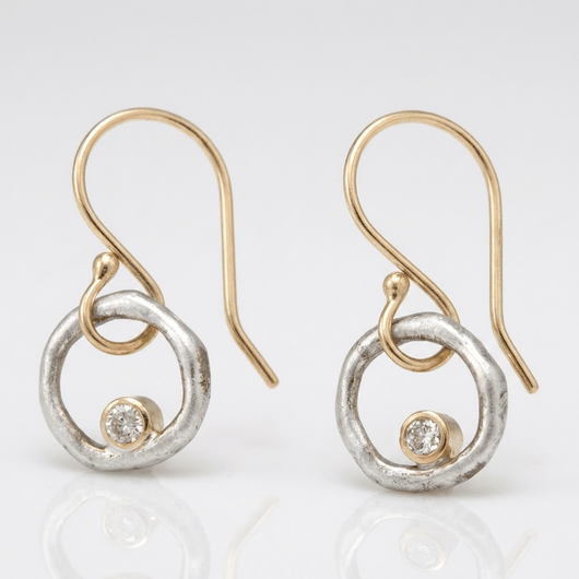 VINTAGE SILVER CIRCLE EARRINGS