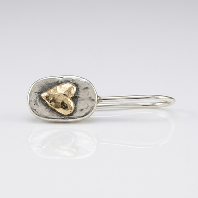 RELIC SILVER HEART EARRINGS