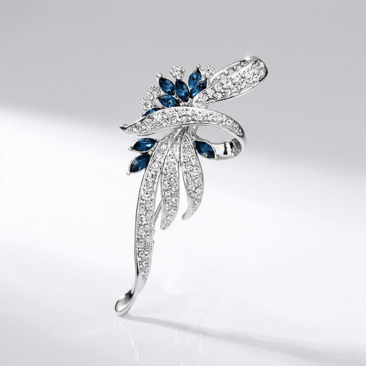 SAPPHIRE SWIRL BROOCH
