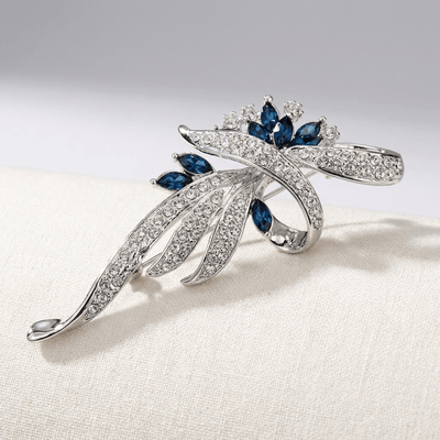 SAPPHIRE SWIRL BROOCH