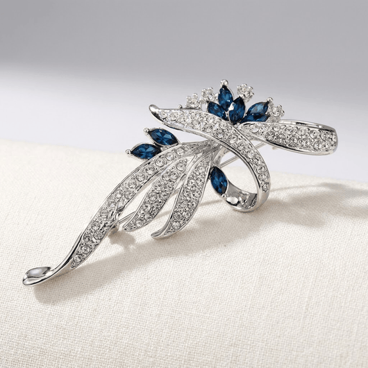 SAPPHIRE SWIRL BROOCH