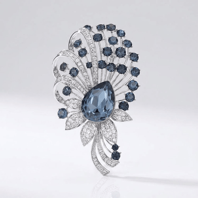 ROSE BLOOM CRYSTAL BROOCH