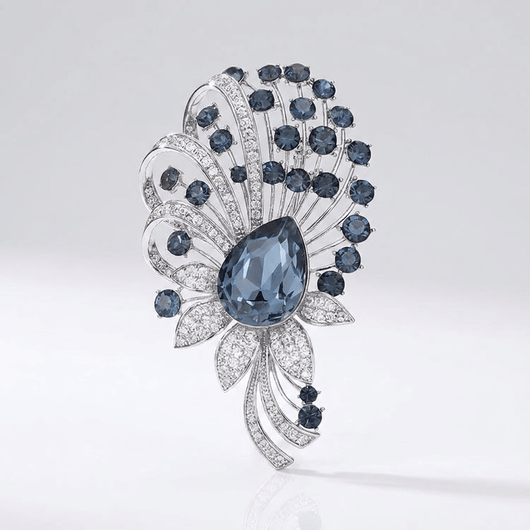ROSE BLOOM CRYSTAL BROOCH