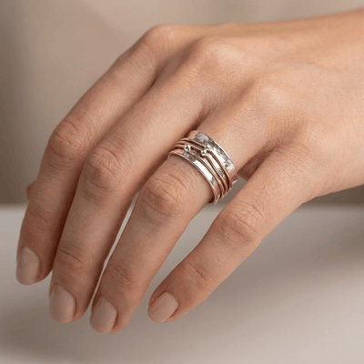 DUAL TONE SPINNER RING