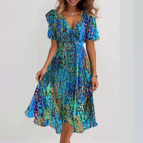 Gloria | Breezy Blue Midi Dress