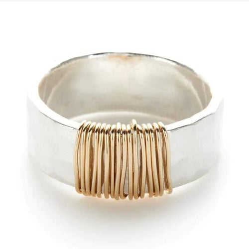 HANDMADE SILVER & COIL RING