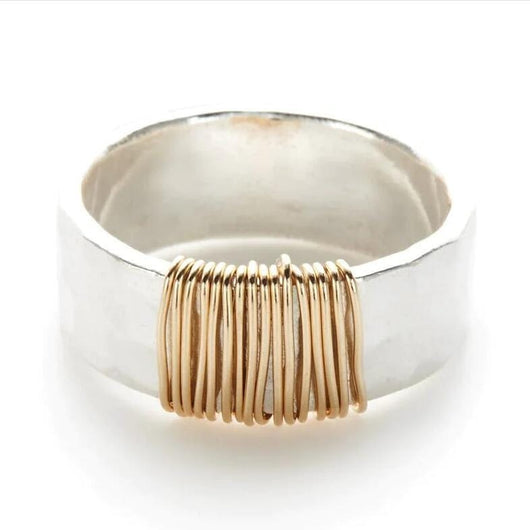 HANDMADE SILVER & COIL RING