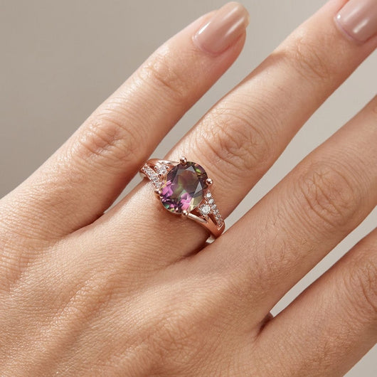 MYSTIC TOPAZ ROSE GOLD RING