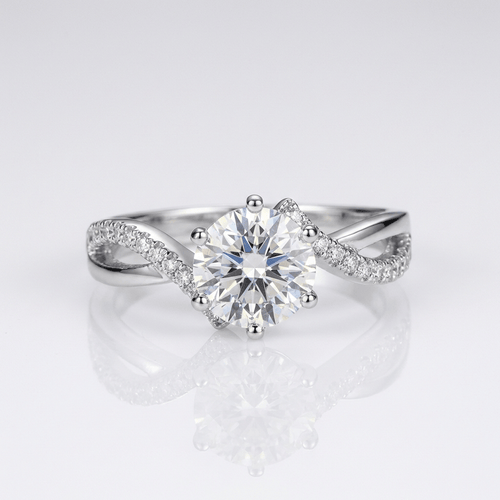 ROUND ZIRCONIA SILVER INFINITY RING