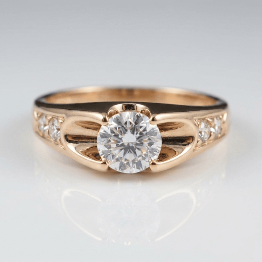 CLASSIC ROSE GOLD ZIRCONIA SOLITAIRE RING