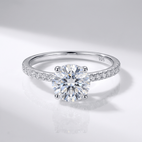 CLASSIC ROUND ZIRCONIA SILVER RING