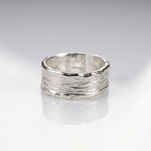 HANDMADE GOLD SILVER TWO TONE RING - (ADJUSTABLE)