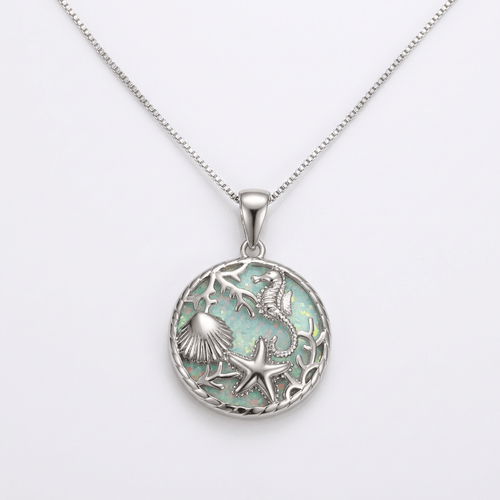 SILVER OCEAN SPIRIT NECKLACE