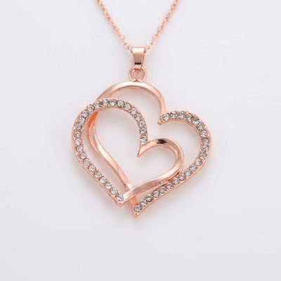 HEART ZIRCONIA PENDANT NECKLACE