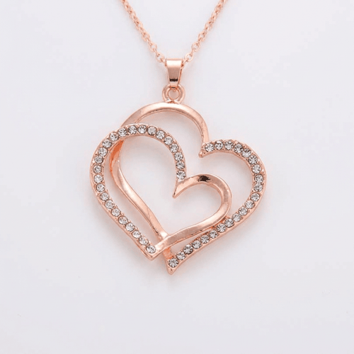 HEART ZIRCONIA PENDANT NECKLACE