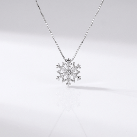 SNOWFLAKE ZIRCONIA NECKLACE