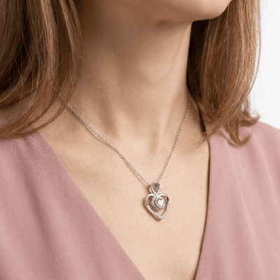 DANCING HEART ZIRCONIA NECKLACE