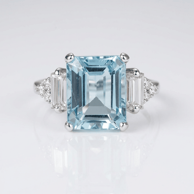 SILVER DIAMOND TRIO RING